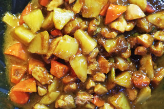 咖喱鸡肉饭（香葱版）的做法步骤：7