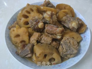莲藕焖排骨的做法步骤：3