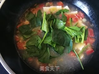 菠菜豆腐粉丝汤的做法步骤：11