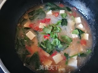 菠菜豆腐粉丝汤的做法步骤：13