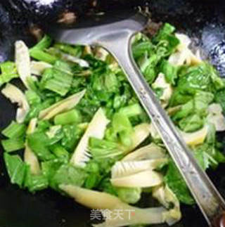 开洋笋尖炒菜芯的做法步骤：7