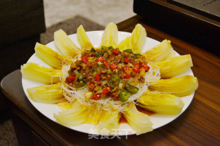 蒜蓉粉丝蒸娃娃菜的做法步骤：14