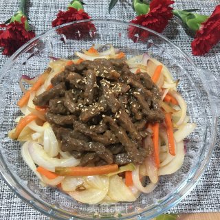 牛里脊肉炒洋葱的做法步骤：8