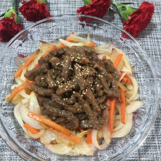 牛里脊肉炒洋葱的做法步骤：9
