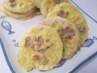 莲藕鸡蛋肉饼+黑米燕麦粥的做法步骤：5