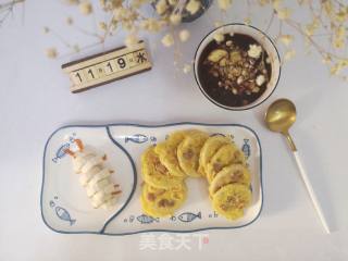 莲藕鸡蛋肉饼+黑米燕麦粥的做法步骤：7