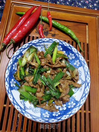 青蒜炒瘦肉的做法步骤：9