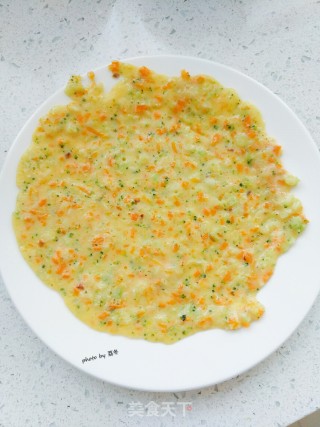 西兰花胡萝卜鸡蛋早餐饼的做法步骤：16