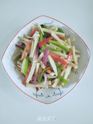 辣椒炒藕条的做法步骤：6