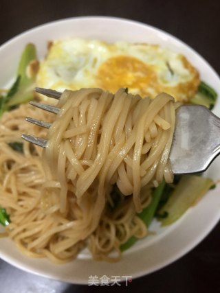 迟菜心炒面的做法步骤：10