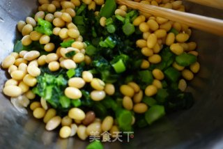 芥兰黄豆的做法步骤：3