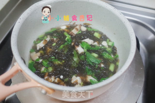 12个月以上紫菜鸡肉汤的做法步骤：6