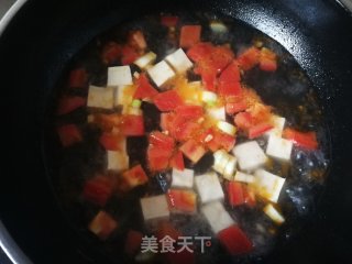 菠菜豆腐蛋花汤的做法步骤：10