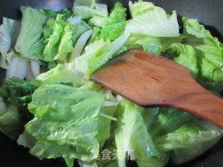 香干生菜炒面鱼的做法步骤：3