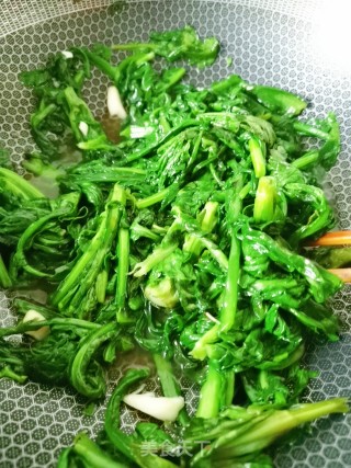 清炒茼蒿的做法步骤：3