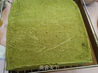抹茶奶油卷的做法步骤：16
