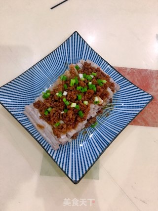 芋头丝蒸肉末的做法步骤：8