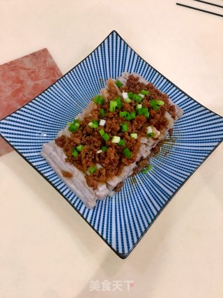 芋头丝蒸肉末的做法步骤：9