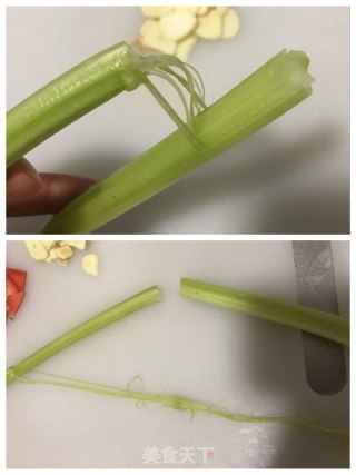 核桃仁炒芹菜的做法步骤：3
