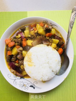 咖喱牛肉饭的做法步骤：21