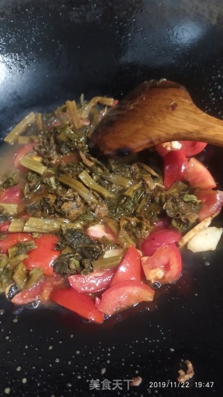 番茄咸菜牛肉的做法步骤：6