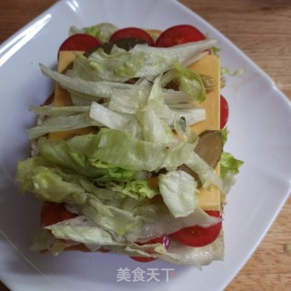酸黄瓜煎蛋三明治的做法步骤：7