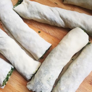 荠菜粉条素蒸卷的做法步骤：8