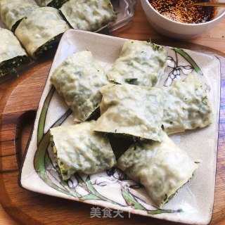 荠菜粉条素蒸卷的做法步骤：12