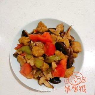 香菇烧豆泡的做法步骤：9
