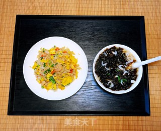 虾仁炒饭的做法步骤：9
