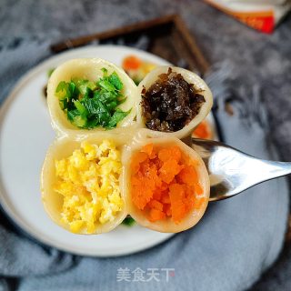 四喜蒸饺-这盘饺子露馅才好吃！的做法步骤：9
