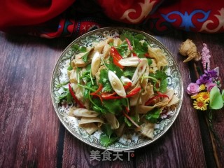 香菜拌人造肉的做法步骤：10