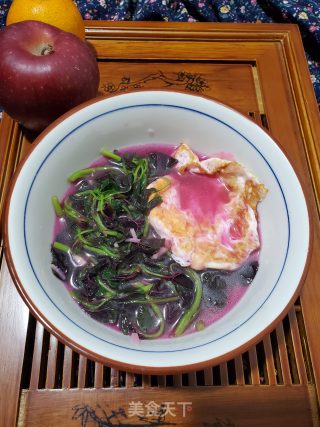 红苋菜荷包蛋汤的做法步骤：7