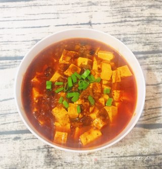 老干妈牛肉末烧豆腐的做法步骤：11