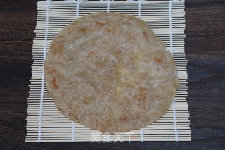 咸菜肉松鸡蛋饼的做法步骤：4