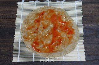 咸菜肉松鸡蛋饼的做法步骤：5
