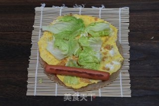 咸菜肉松鸡蛋饼的做法步骤：10