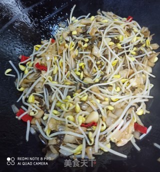 豆芽炒咸菜的做法步骤：6