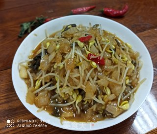 豆芽炒咸菜的做法步骤：7