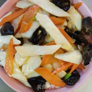 木耳炒山药的做法步骤：10