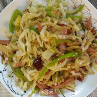 尖椒炒圆白菜的做法步骤：6