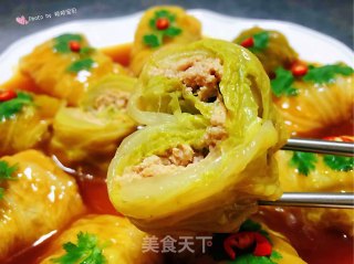 白菜包肉的做法步骤：15