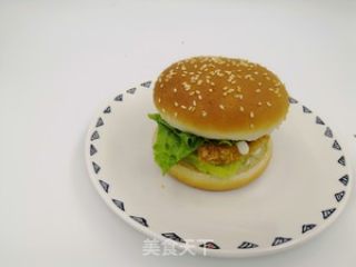 汉堡︱流心鸡排汉堡包的做法步骤：6