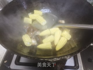 香菇玉米笋的做法步骤：7