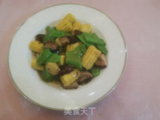 香菇玉米笋的做法步骤：10