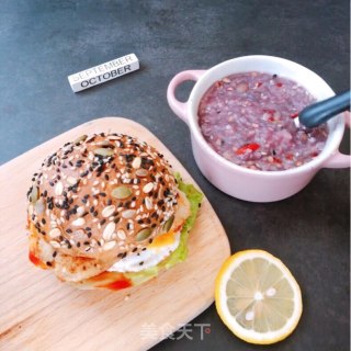 汉堡与粥的早餐食光的做法步骤：11