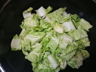 小白菜炒榨菜的做法步骤：5