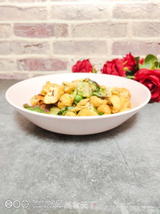 白菜根炒油豆腐的做法步骤：10