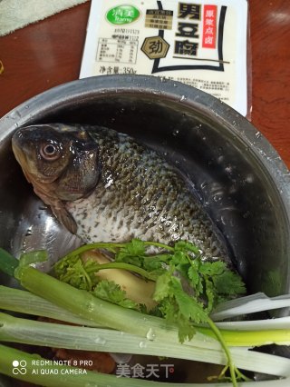 鲫鱼炖豆腐汤的做法步骤：1