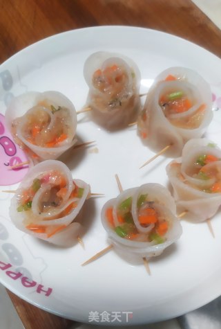 萝卜玫瑰花的做法步骤：5
